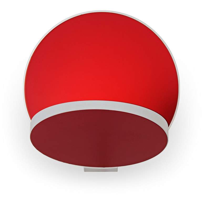 Image 2 Koncept Gravy 5" High Matte Red Plug-In LED Wall Sconce more views