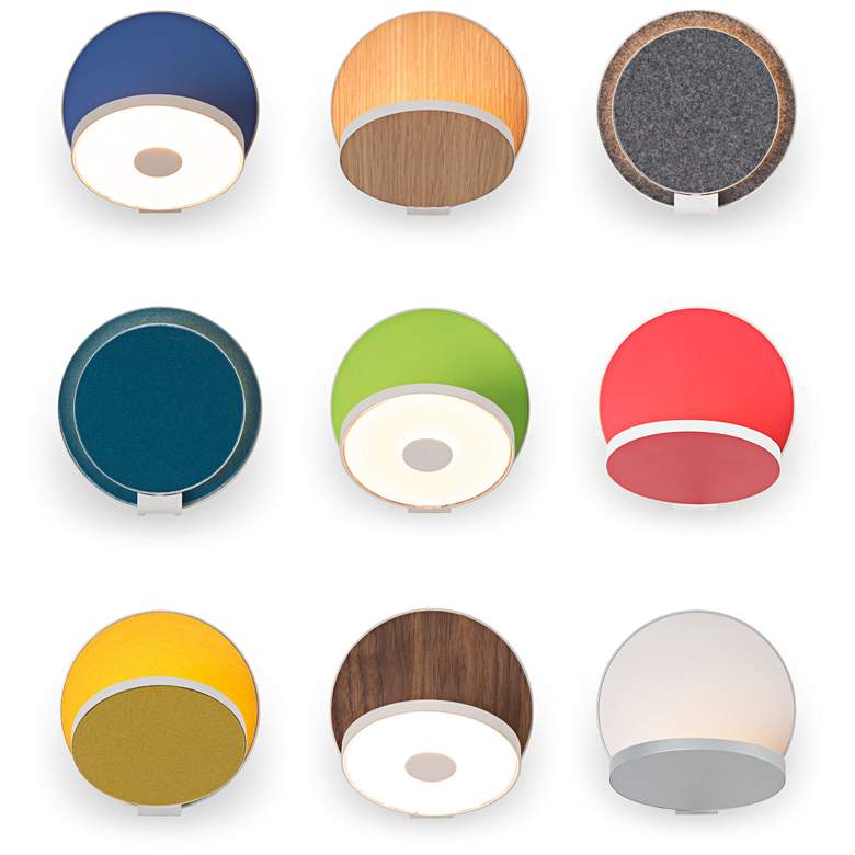Image 3 Koncept Gravy 5" High Matte Red Plug-In LED Wall Sconce more views