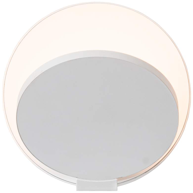 Image 2 Koncept Gravy 5" High Matte White Plug-In LED Wall Sconce