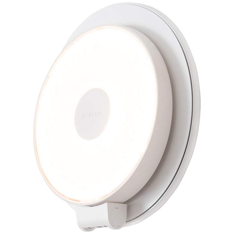 Image 3 Koncept Gravy 5" High Matte White Plug-In LED Wall Sconce more views
