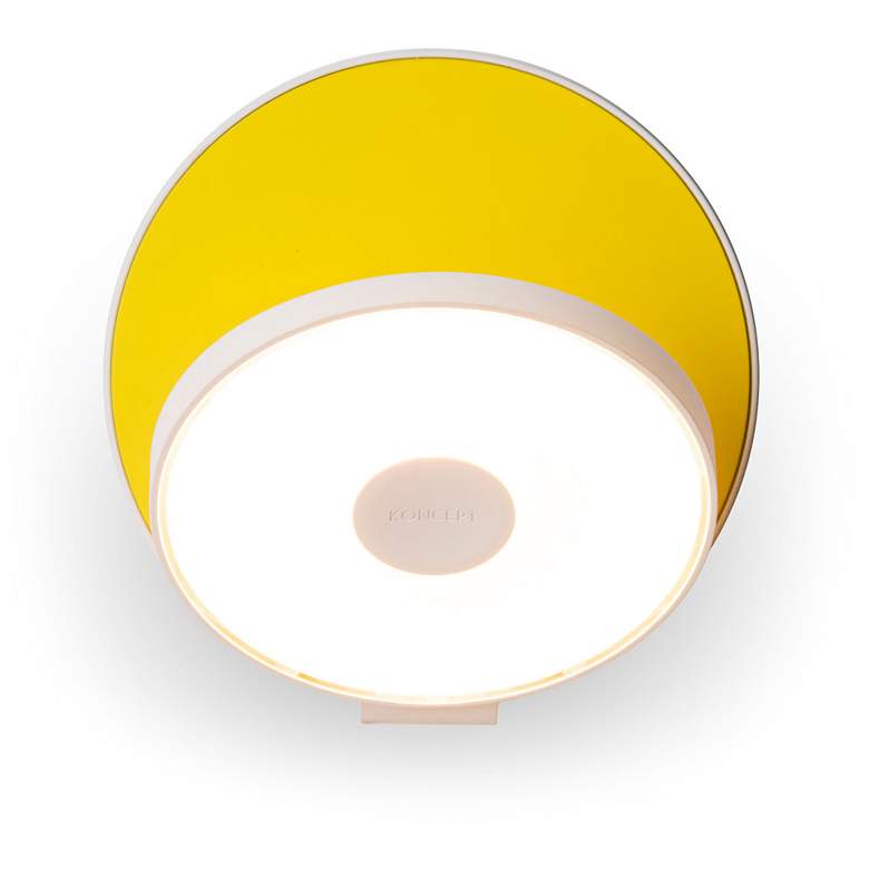 Image 1 Koncept Gravy 5" High Matte Yellow Plug-In LED Wall Sconce