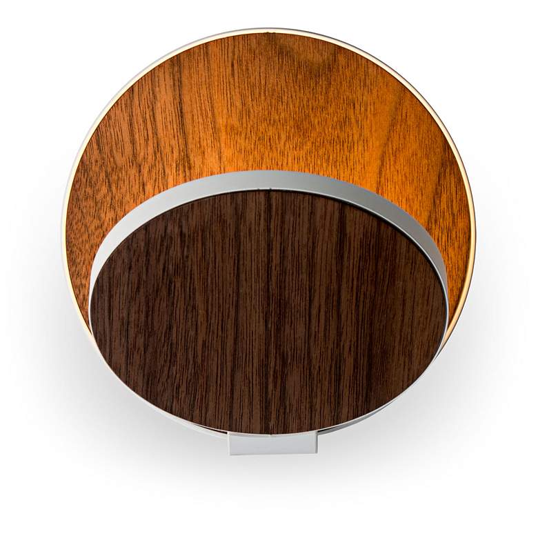 Image 1 Koncept Gravy 5" High Oiled Walnut LED Wall Sconce