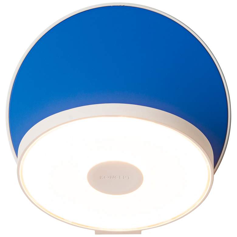 Image 1 Koncept Gravy 5 inch High White and Blue Swivel LED Wall Sconce