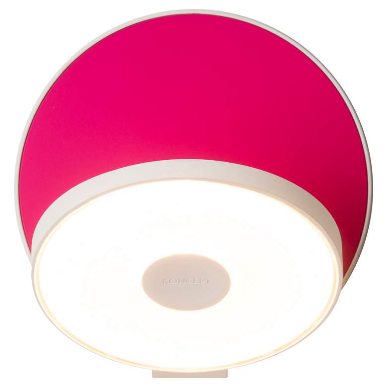 Image 1 Koncept Gravy 5"H Matte Hot Pink Hardwire LED Wall Sconce