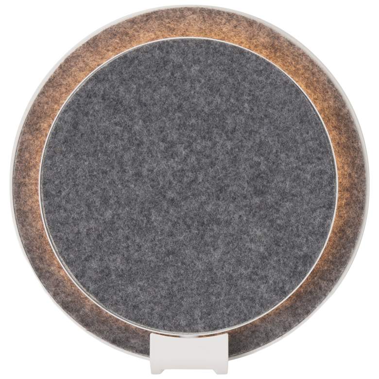 Image 1 Koncept Gravy Hardwire Wall Sconce - Matte White Body, Oxford Felt Plates