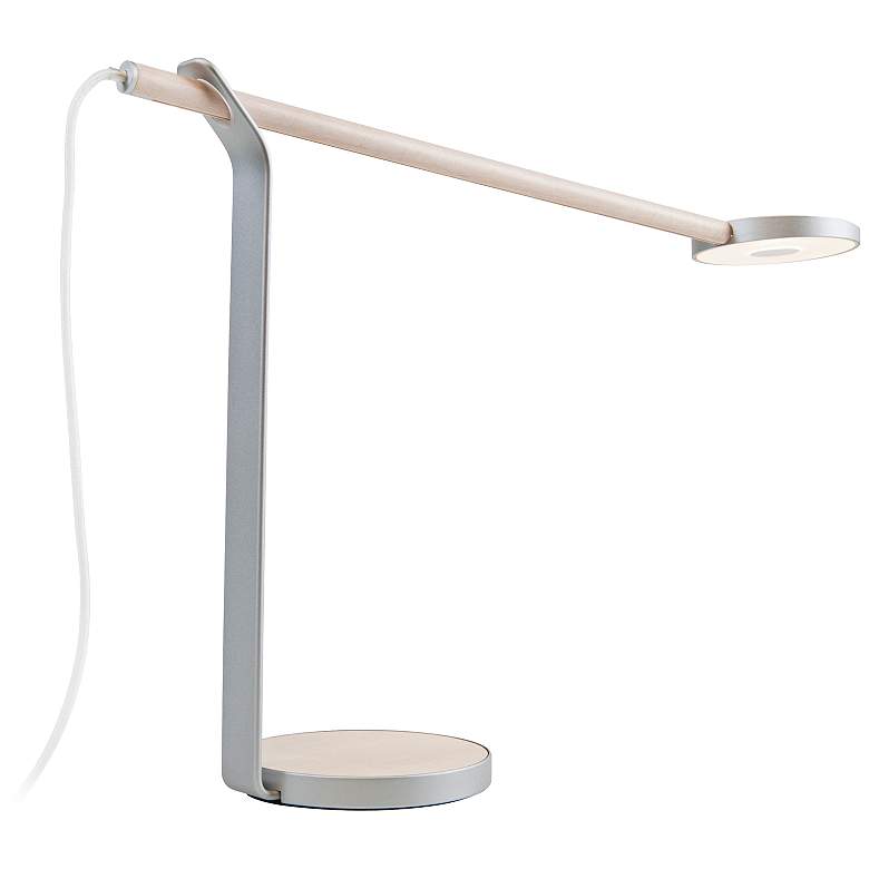 Image 1 Koncept Gravy LED Desk Lamp in Maple and Silver