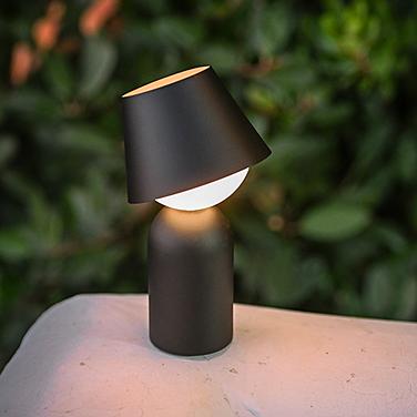 Koncept Guy 8" High Portable Battery Powered LED Modern Black Lantern