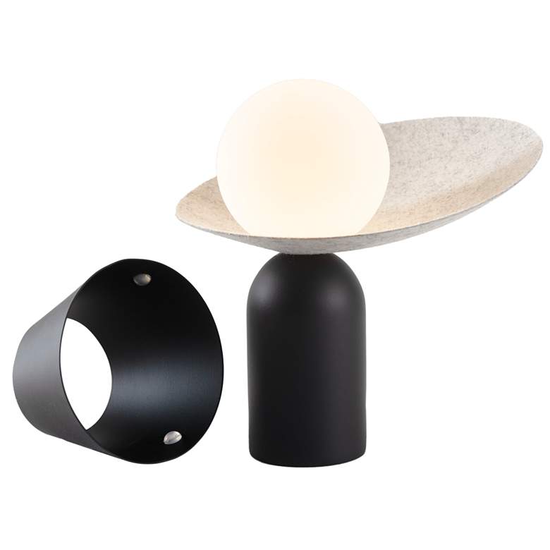 Image 1 Koncept Guy 8" Battery Powered Modern Felt Cape and Black LED Lantern