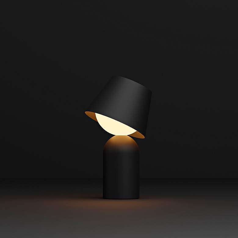 Image 4 Koncept Guy 8" High Portable Battery Powered LED Modern Black Lantern more views