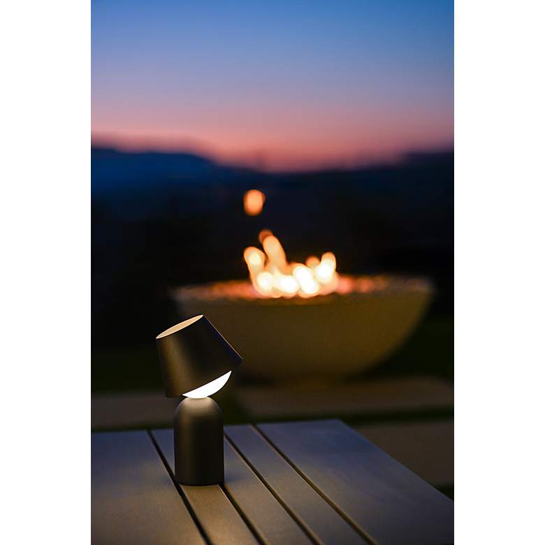Image 5 Koncept Guy 8" High Portable Battery Powered LED Modern Black Lantern more views