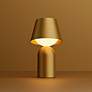 1_Koncept Guy 8" High Portable Battery Powered LED Modern Brass Lantern
