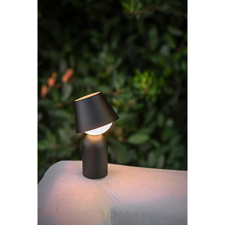 Image 5 Koncept Guy 8" High Portable Battery Powered LED Modern Brass Lantern more views