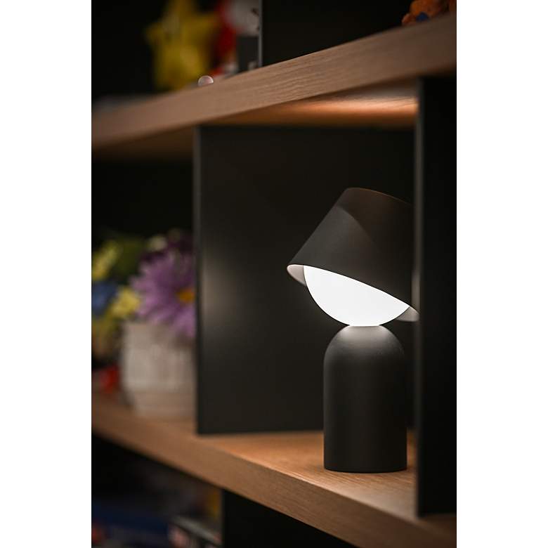 Image 6 Koncept Guy 8" High Portable Battery Powered LED Modern Brass Lantern more views