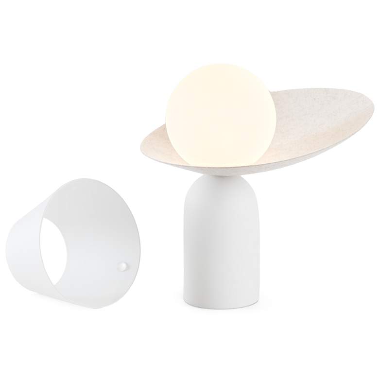 Image 1 Koncept Guy LED Lantern with Shade (Matte White) w/ Felt Cape