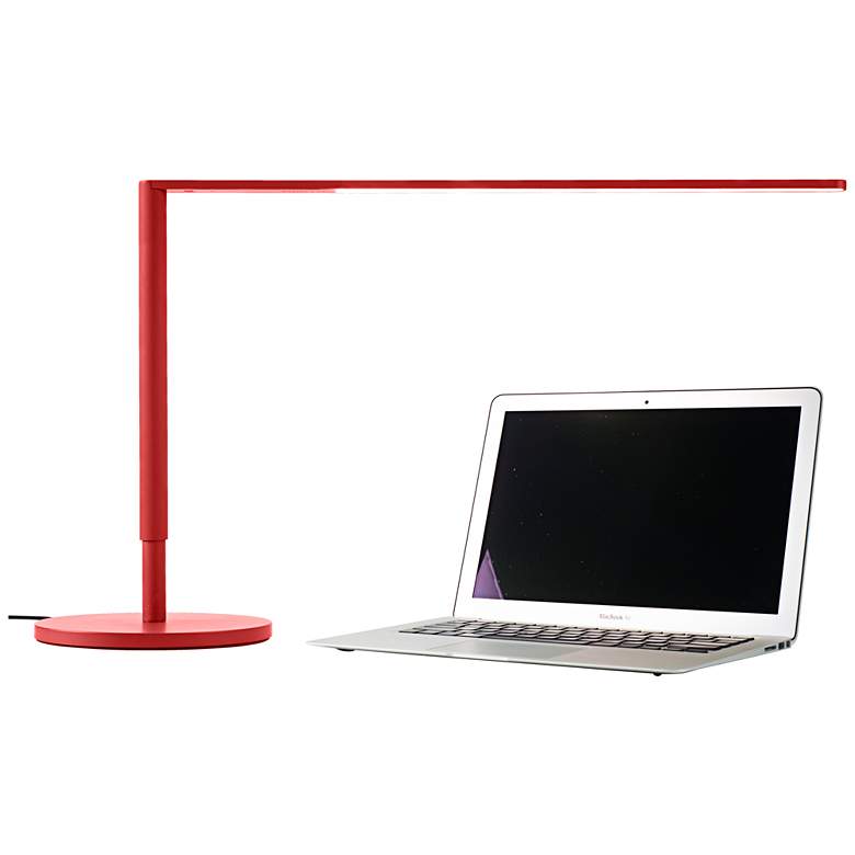 Image 3 Koncept Lady-7 Matte Red Adjustable Modern LED USB Desk Lamp more views