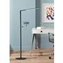 3_Koncept Lady-7 Metallic Black Adjustable Modern LED Floor Lamp with USB more views