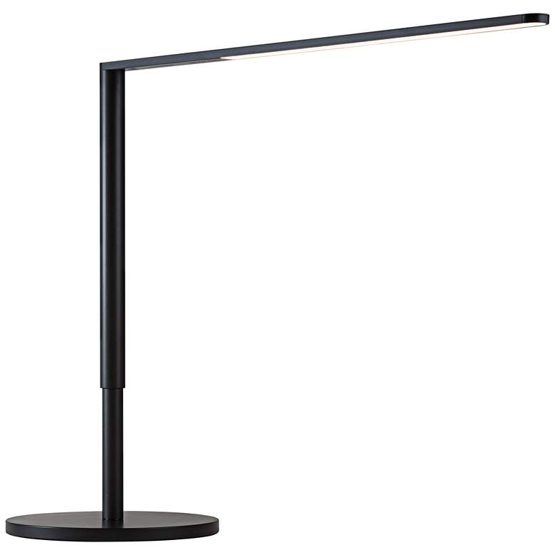 Koncept Lady-7 Metallic Black Finish LED Modern Desk Lamp with USB Port