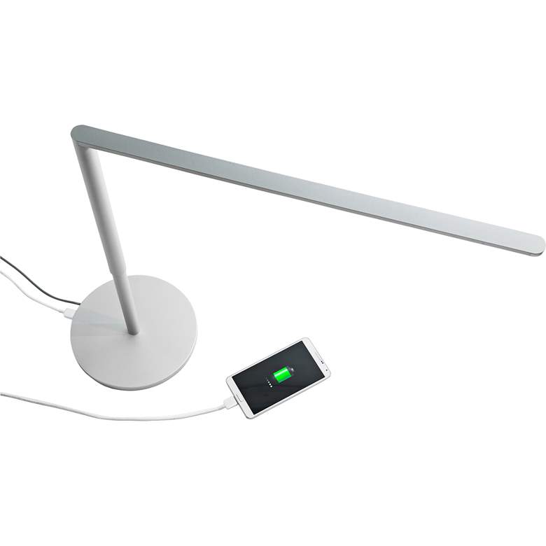 Image 6 Koncept Lady-7 Silver Adjustable Modern LED USB Desk Lamp more views