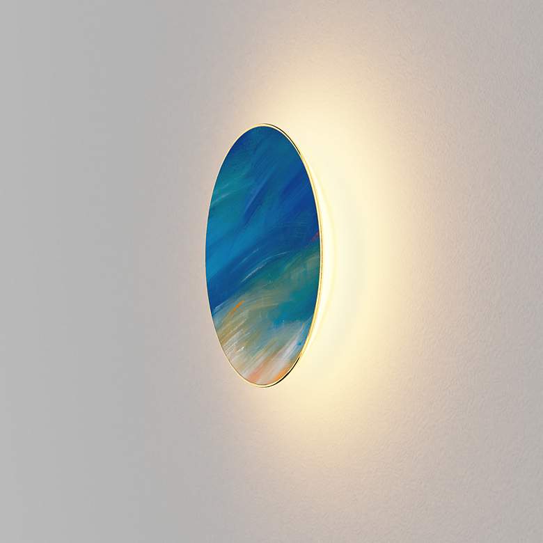 Image 4 Koncept Ramen 12" High White and Yellow ADA LED Wall Sconce more views