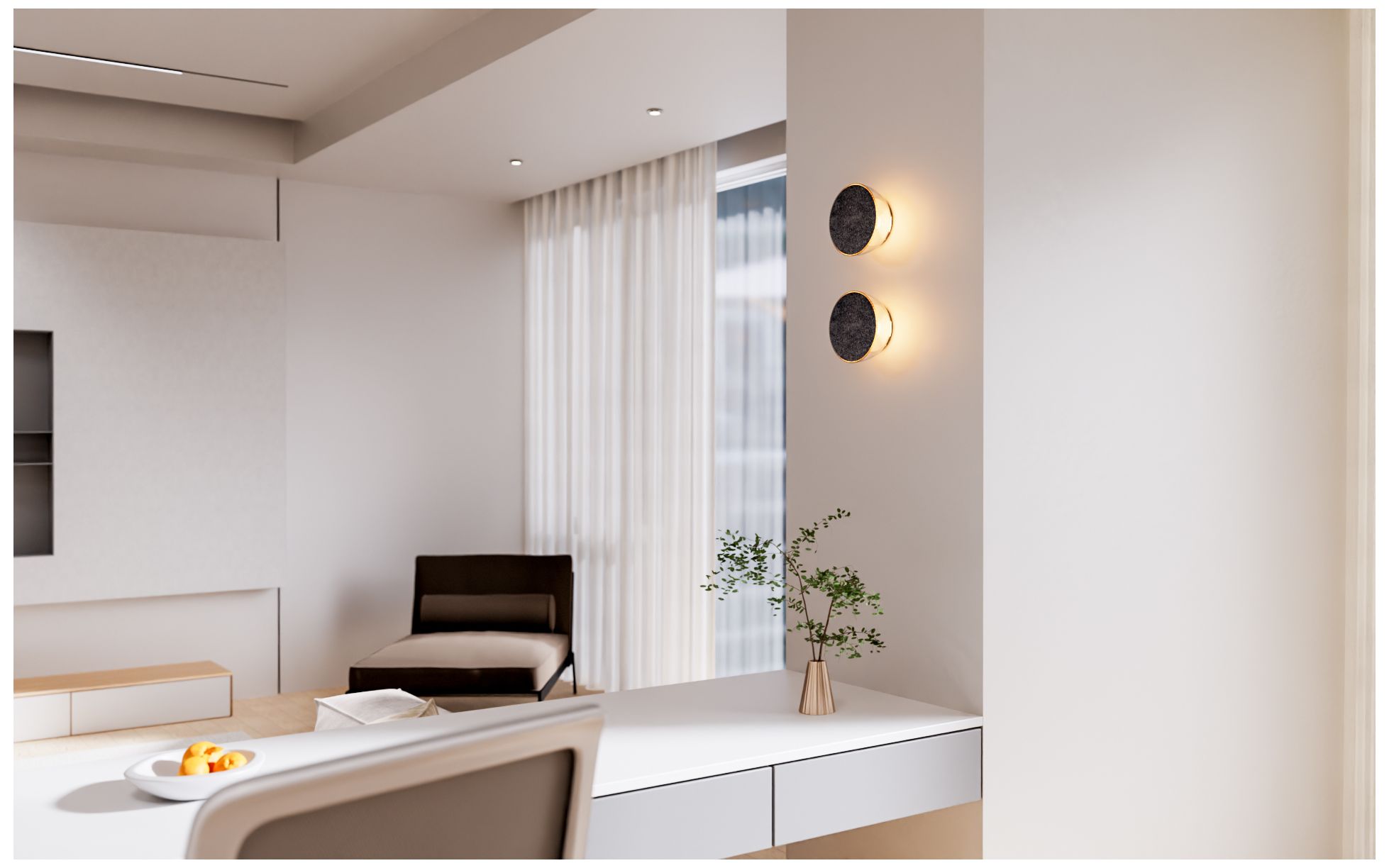 Image 2 Koncept Ramen Mini Wall Sconce, 6 inch in Matte Orange more views