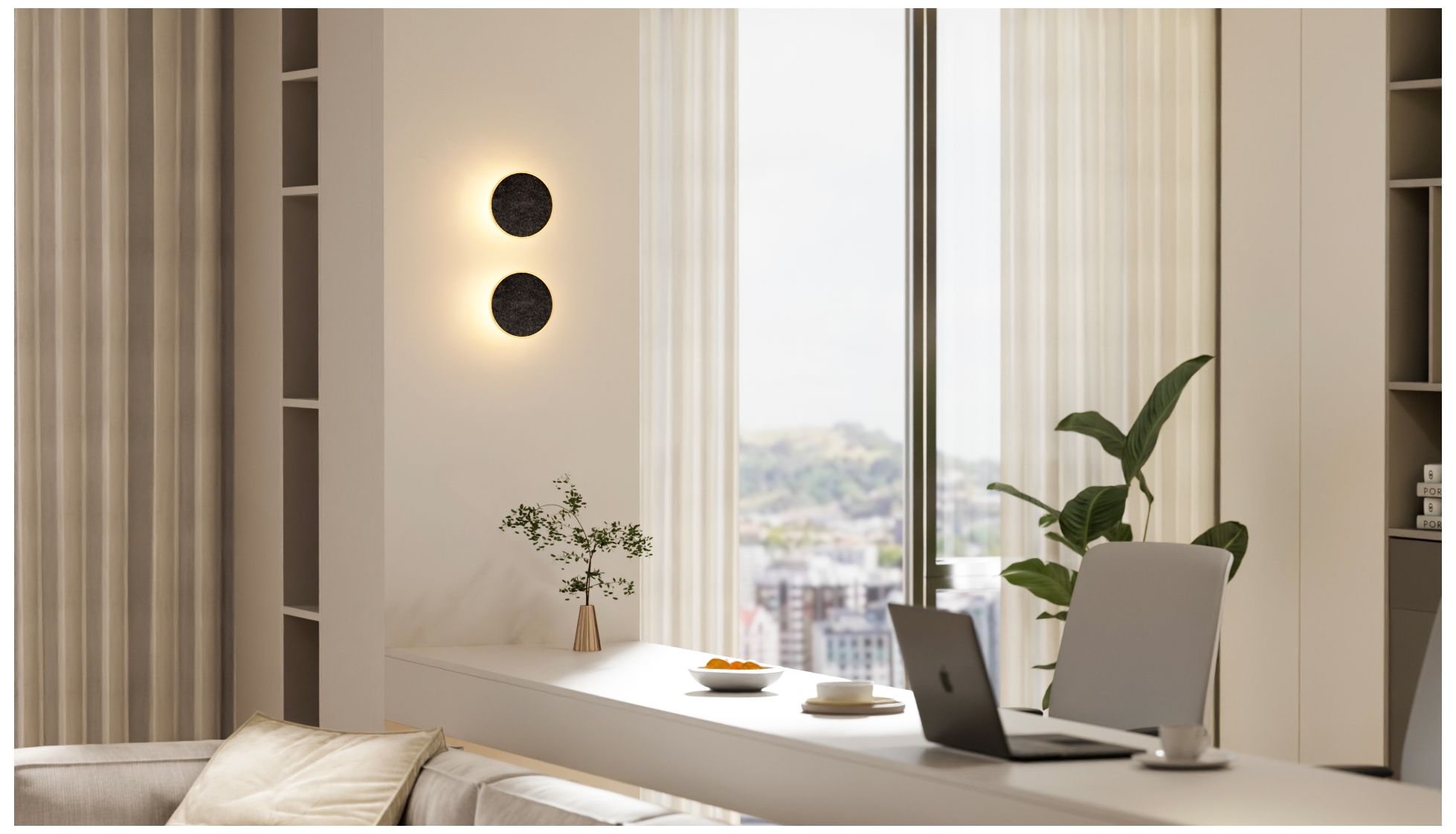 Image 5 Koncept Ramen Mini Wall Sconce, 6 inch in White Oak more views