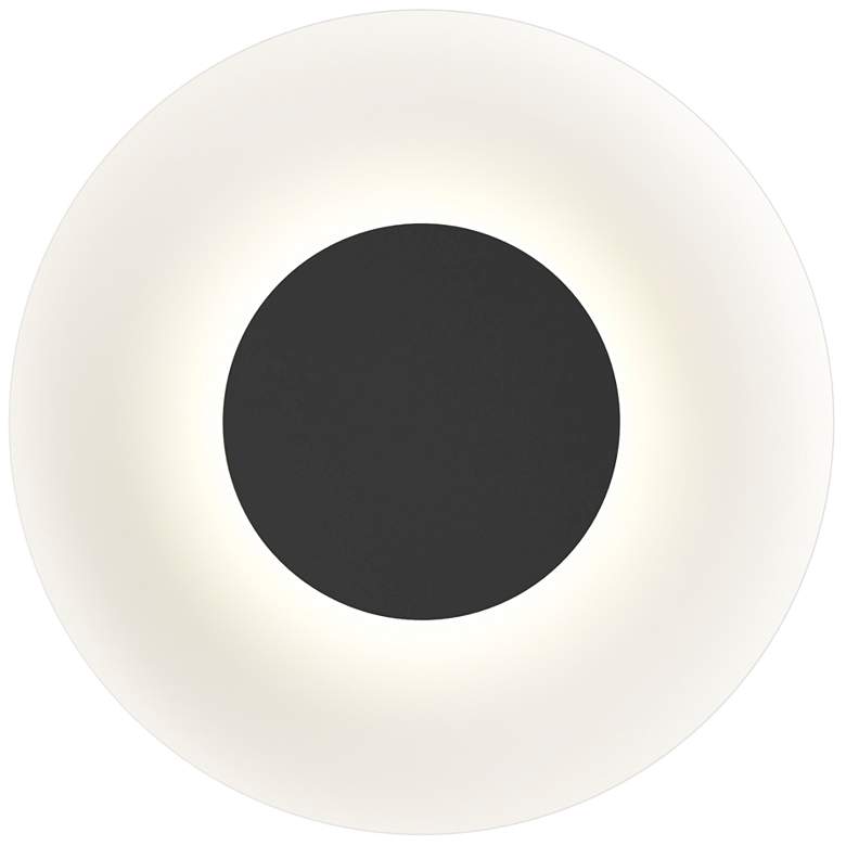 Image 1 Koncept Ramen Wall Sconce 12" (Black) w/ 24" back dish (White)