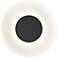 Koncept Ramen Wall Sconce 12" (Black) w/ 24" back dish (White)