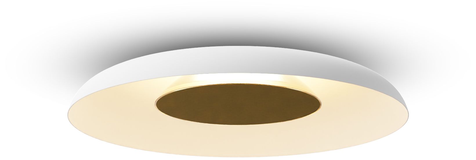 Image 2 Koncept Ramen Wall Sconce 12" (Brass) w/ 24" back dish (White) more views