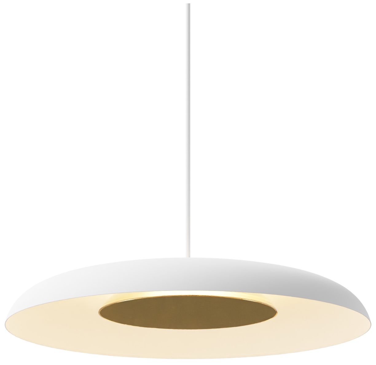 Image 3 Koncept Ramen Wall Sconce 12" (Brass) w/ 24" back dish (White) more views