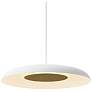 3_Koncept Ramen Wall Sconce 12" (Brass) w/ 24" back dish (White) more views