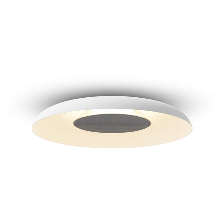 Image 2 Koncept Ramen Wall Sconce 12" (Brushed Nickel) w/ 24" back dish (White) more views