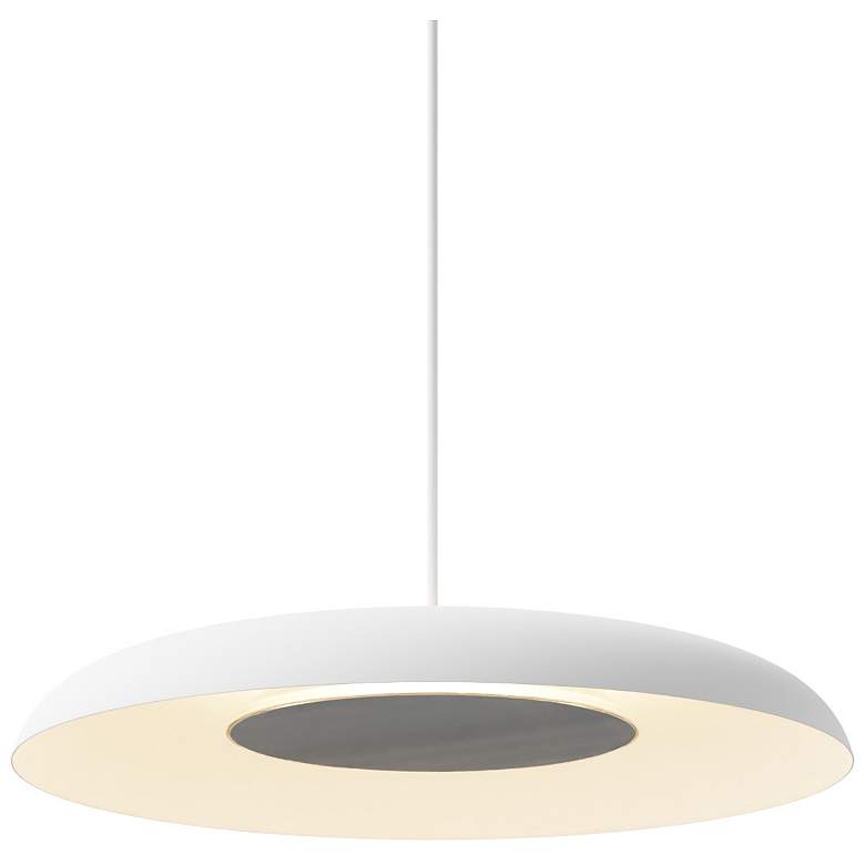 Image 3 Koncept Ramen Wall Sconce 12" (Brushed Nickel) w/ 24" back dish (White) more views