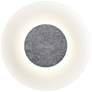 1_Koncept Ramen Wall Sconce 12" (Charcoal Felt) w/ 24" back dish (White)