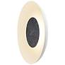 2_Koncept Ramen Wall Sconce 12" (Charcoal Felt) w/ 24" back dish (White) more views