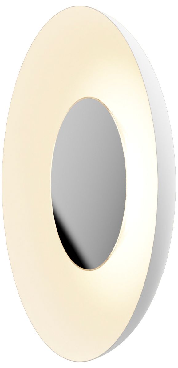 Image 2 Koncept Ramen Wall Sconce 12" (Chrome) w/ 24" back dish (White) more views