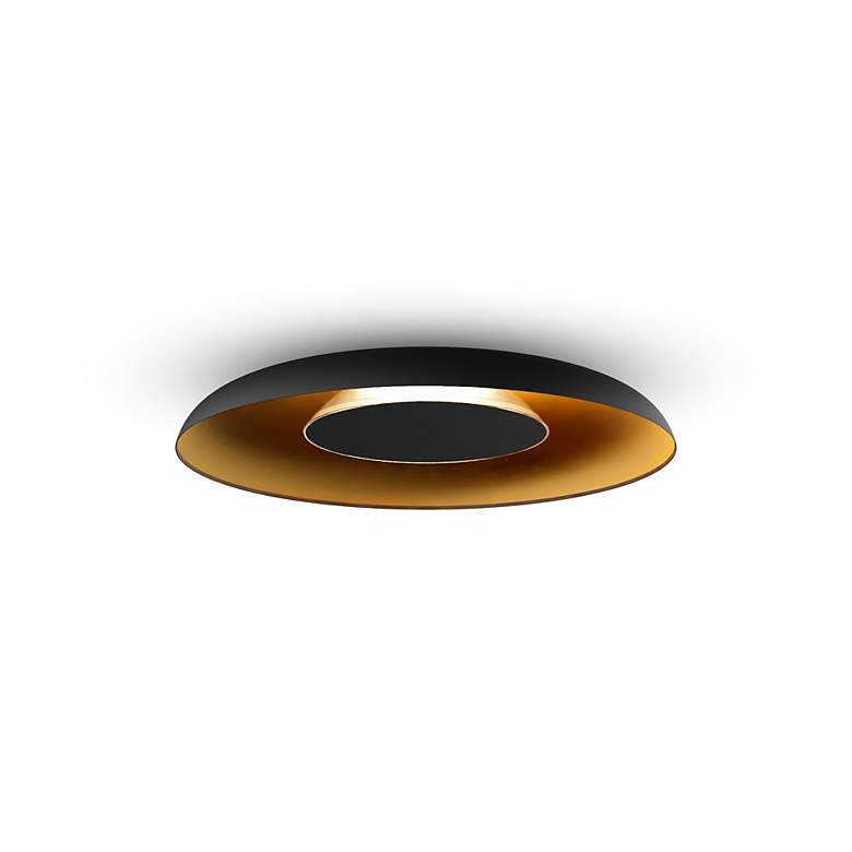 Image 2 Koncept Ramen Wall Sconce 12" (Black) w/ 24" back dish (Black w/ more views