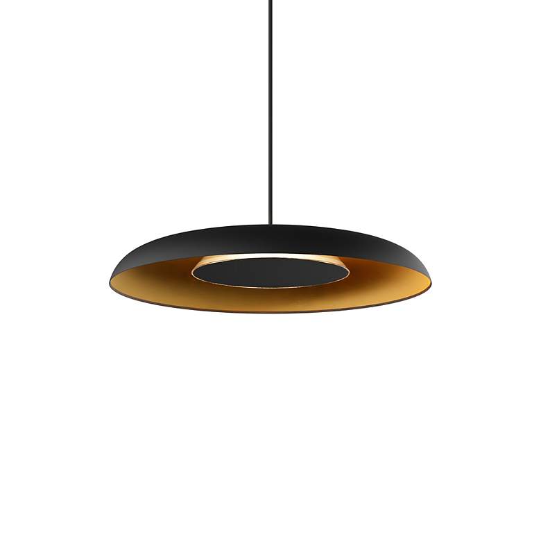 Image 3 Koncept Ramen Wall Sconce 12" (Black) w/ 24" back dish (Black w/ more views