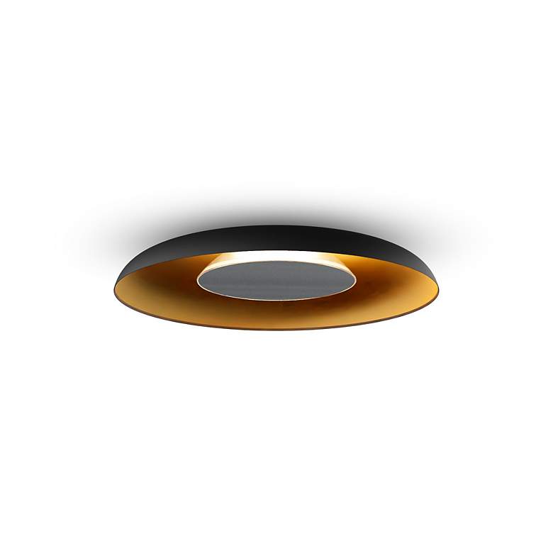 Image 2 Koncept Ramen Wall Sconce 12" (Br Nickel) w/ 24" back dish (Bk w/ more views