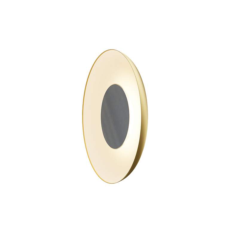 Image 2 Koncept Ramen Wall Sconce 12" (Br Nickel) w/ 24" back dish (Gold more views