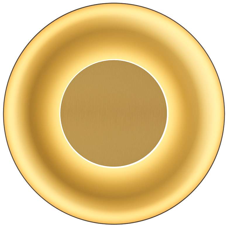 Image 1 Koncept Ramen Wall Sconce 12" (Brass) w/ 24" back dish (Black w/