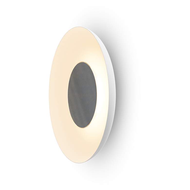Image 1 Koncept Ramen Wall Sconce 12" (Brushed Nickel) w/ 24" back dish (