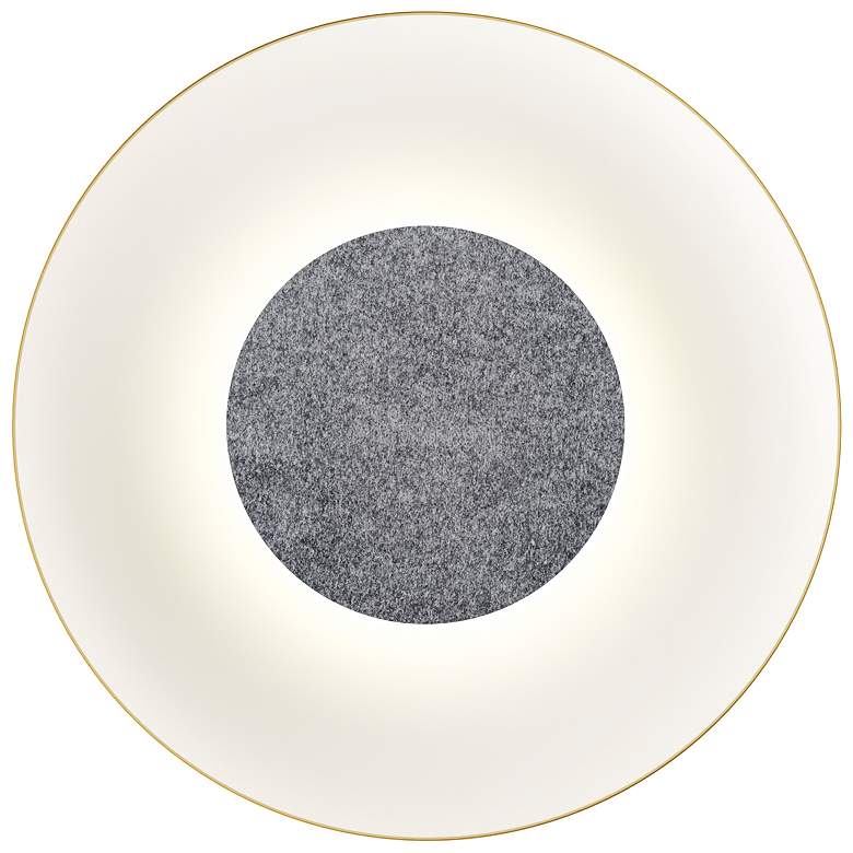 Image 1 Koncept Ramen Wall Sconce 12" (Charc. Felt) w/ 24" back dish (Gd