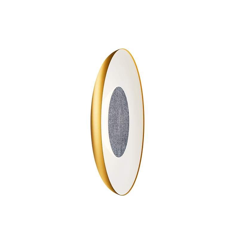 Image 2 Koncept Ramen Wall Sconce 12" (Charc. Felt) w/ 24" back dish (Gd more views