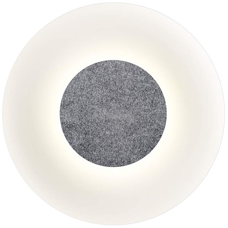 Image 1 Koncept Ramen Wall Sconce 12" (Charcoal Felt) w/ 24" back dish (W