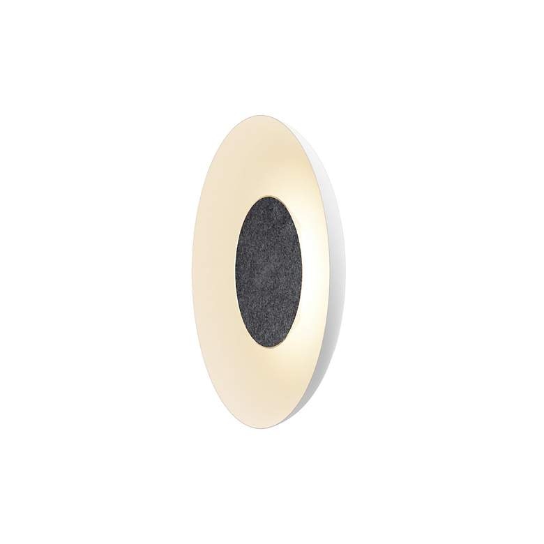 Image 2 Koncept Ramen Wall Sconce 12" (Charcoal Felt) w/ 24" back dish (W more views