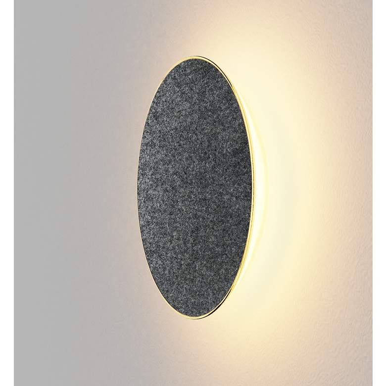 Image 1 Koncept Ramen Wall Sconce, 12", Charcoal Felt