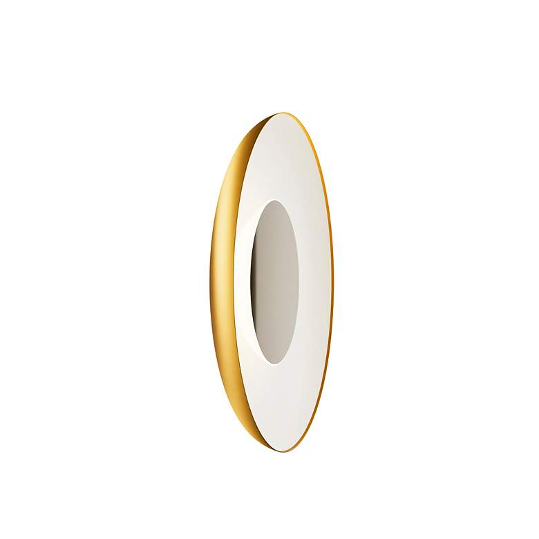 Image 2 Koncept Ramen Wall Sconce 12" (Chrme) w/ 24" back dish (Gold w/ W more views