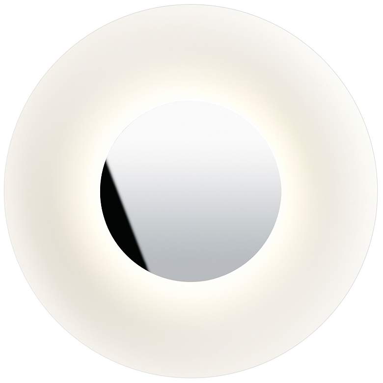 Image 1 Koncept Ramen Wall Sconce 12" (Chrome) w/ 24" back dish (White)