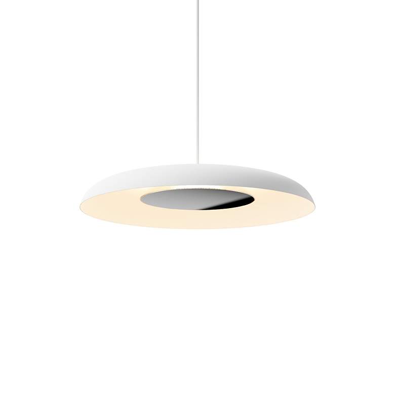 Image 3 Koncept Ramen Wall Sconce 12" (Chrome) w/ 24" back dish (White) more views