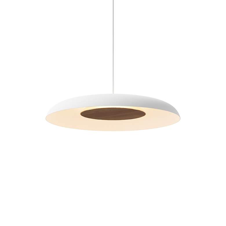 Image 3 Koncept Ramen Wall Sconce 12" (Oiled Walnut) w/ 24" back dish (Wh more views